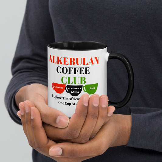 ALKEBULAN COFFEE CLUB LOGO COFFEE & TEA Mug with Color Inside by SobG Designs