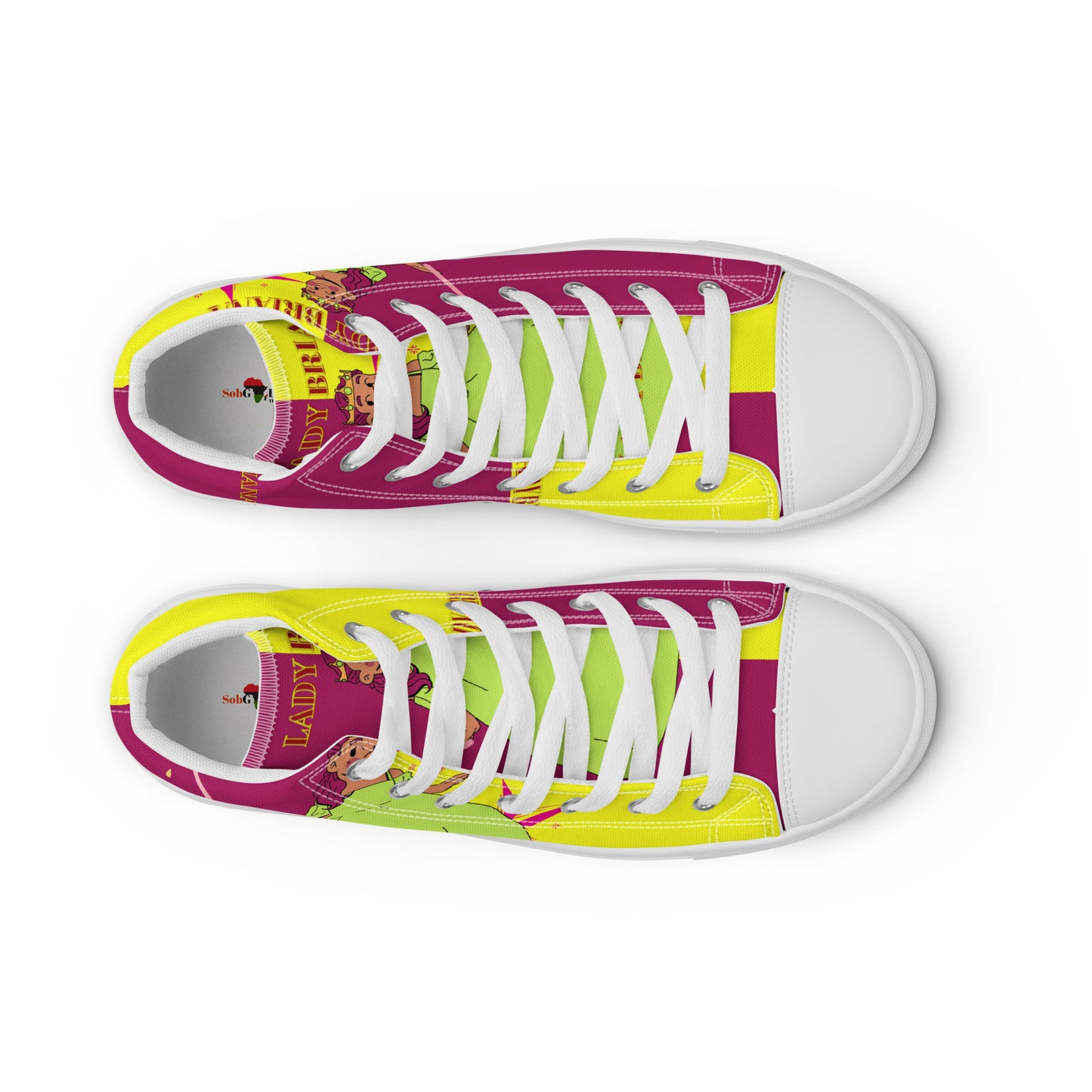 LADY BRIANA Women’s High Top Canvas Shoes by SobG Designs