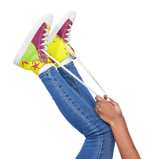 LADY BRIANA Women’s High Top Canvas Shoes by SobG Designs