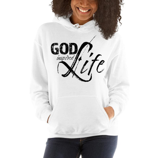 Womens Hoodie - Pullover Hooded Sweatshirt -god Inspired Life/black-1