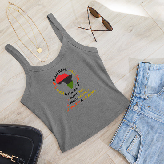 THE DIASPORAN WAY! Women’s Micro-rib Tank Top by SobG Designs