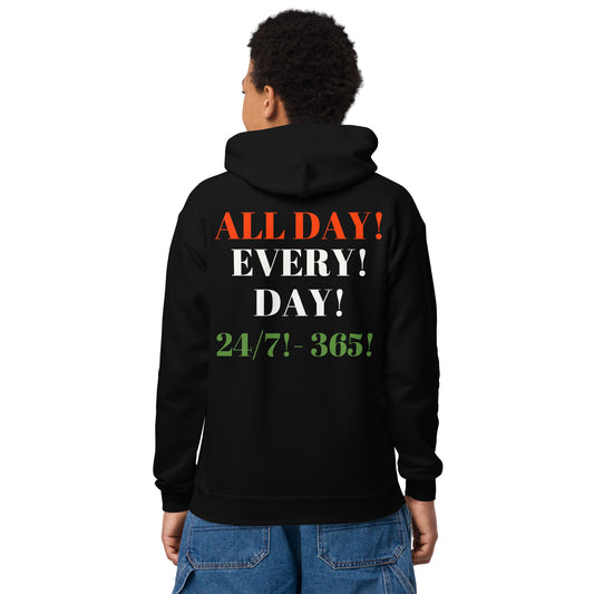 WE CELEBRATE BLACK HISTORY 24/7 Youth Heavy Blend Unisex Hoodie by SobG Designs