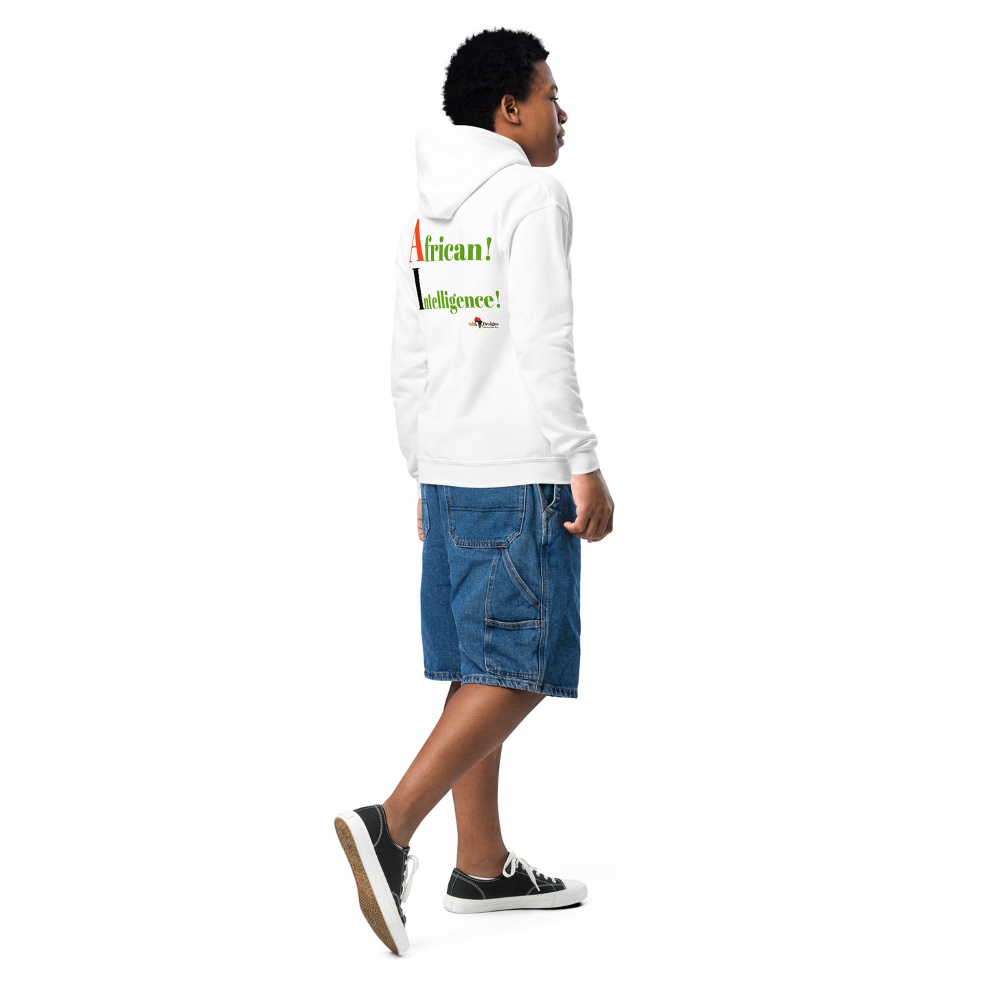 AI = African Intelligence Youth Heavy Blend Hoodie by SobG Designs