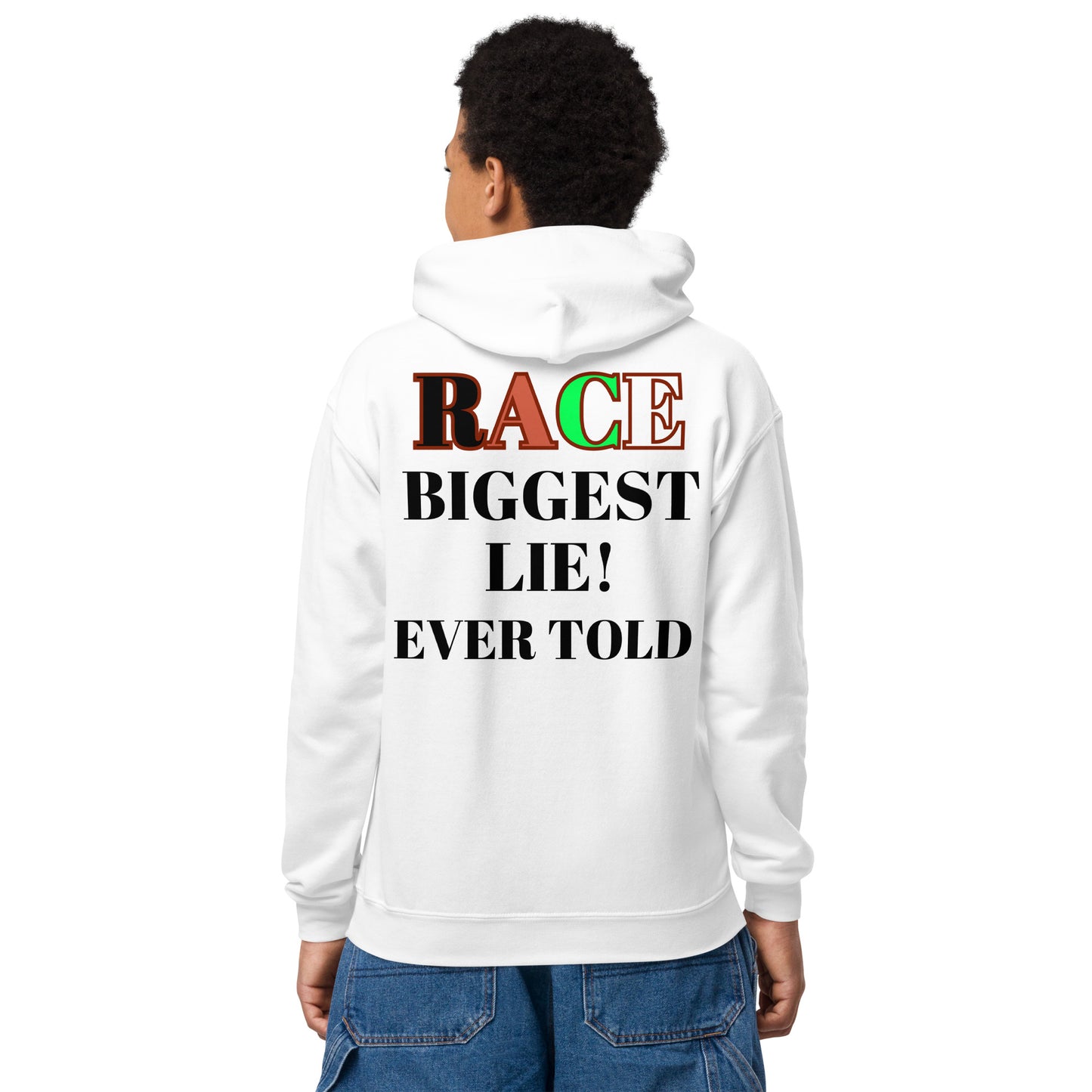 RACE IS A FALLACY Youth Heavy Blend Hoodie by SobG Designs
