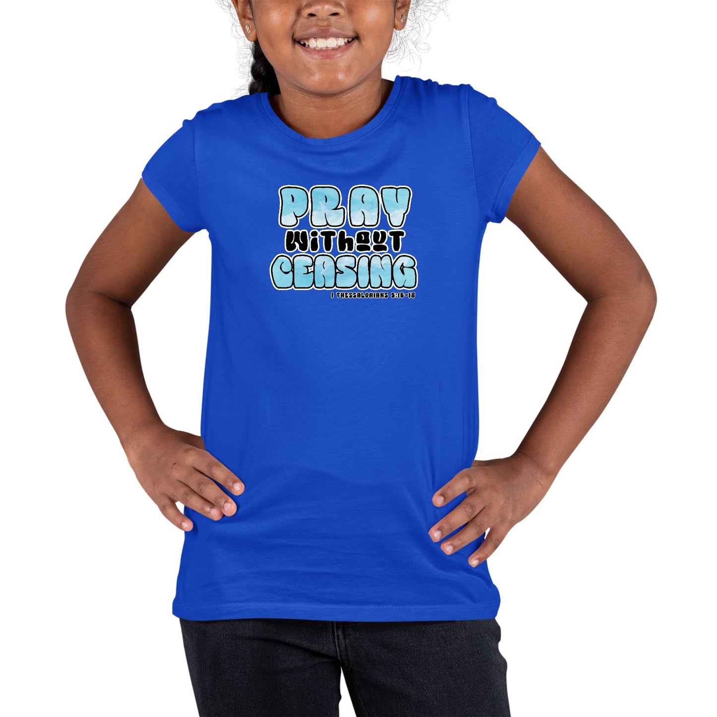 Youth Short Sleeve Graphic T-shirt - Pray Without Ceasing-3