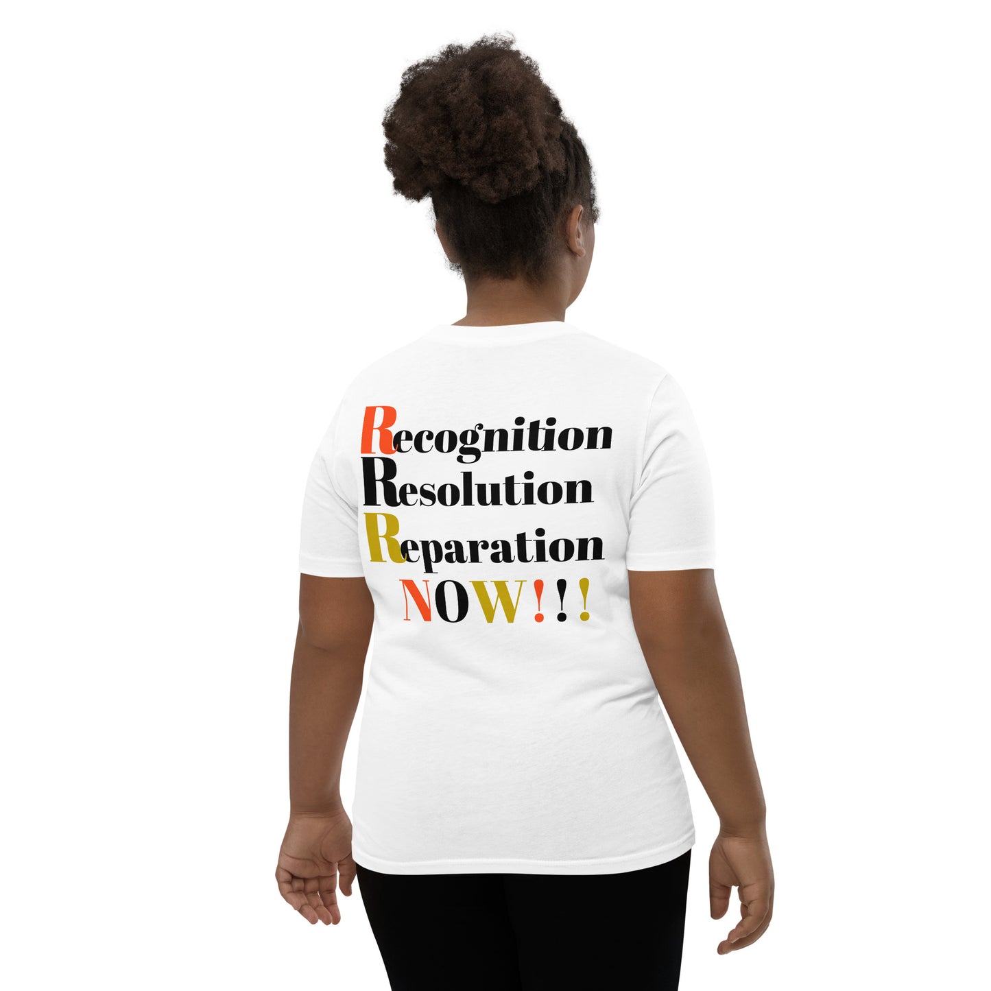 Recognition Resolution Reparation NOW!!! Youth Short Sleeve T-Shirt by SobG Designs