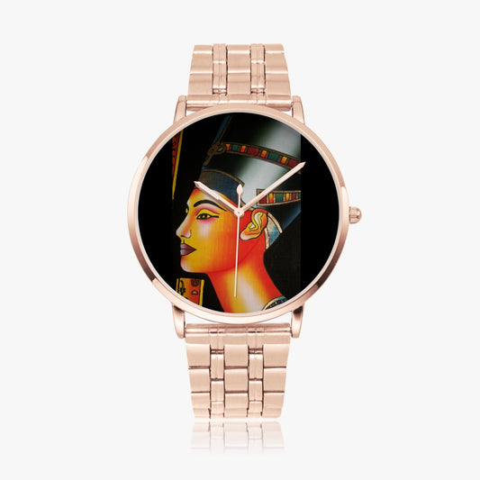 273.THE NEFERTITI Instafamous Steel Strap Quartz Watch by SobG Designs