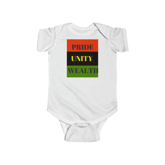 PRIDE UNITY WEALTH Infant Fine Jersey Bodysuit by SobG Designs