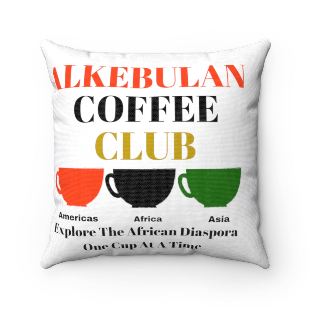 ALKEBULAN COFFEE CLUB Spun Polyester Square Pillows by SobG Designs