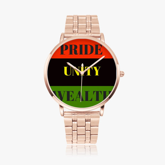 PRIDE, UNITY, & WEALTH 273. Instafamous Steel Strap Quartz Watch