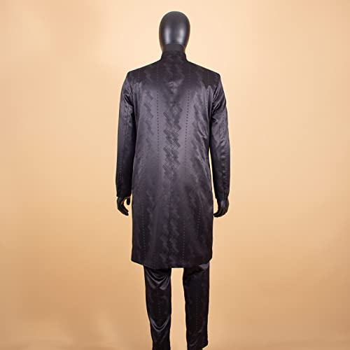 Men`s Suit African Clothing Dashiki Jacket and Ankara Pants 2 Piece Set Dress Suit Ankara Attire for Wedding Medium 2