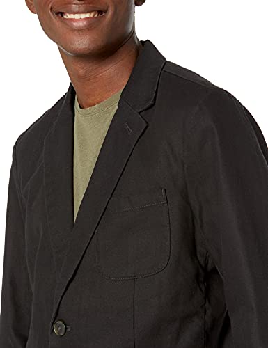 Amazon Brand - Goodthreads Men's Slim-Fit Linen Blazer, Black Large