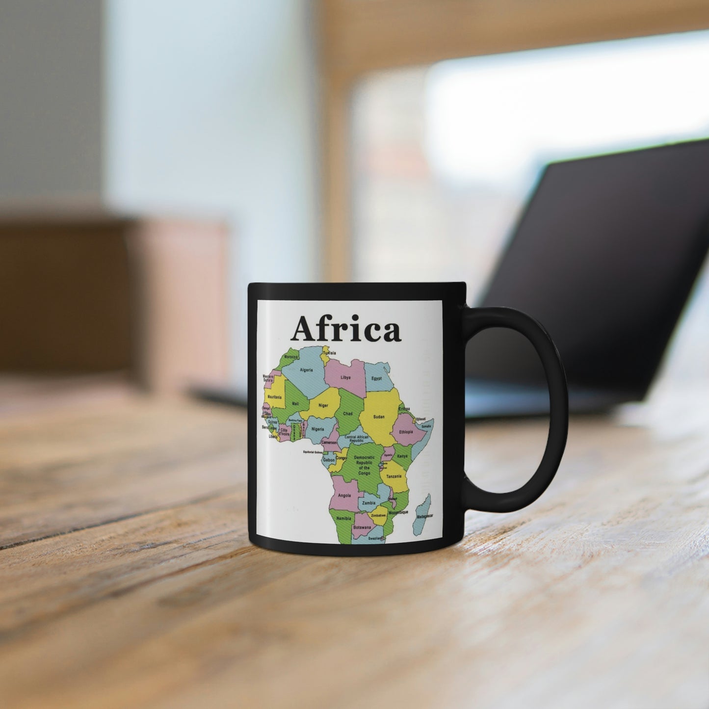Black AFRICA Mug 11oz by SobG Designs