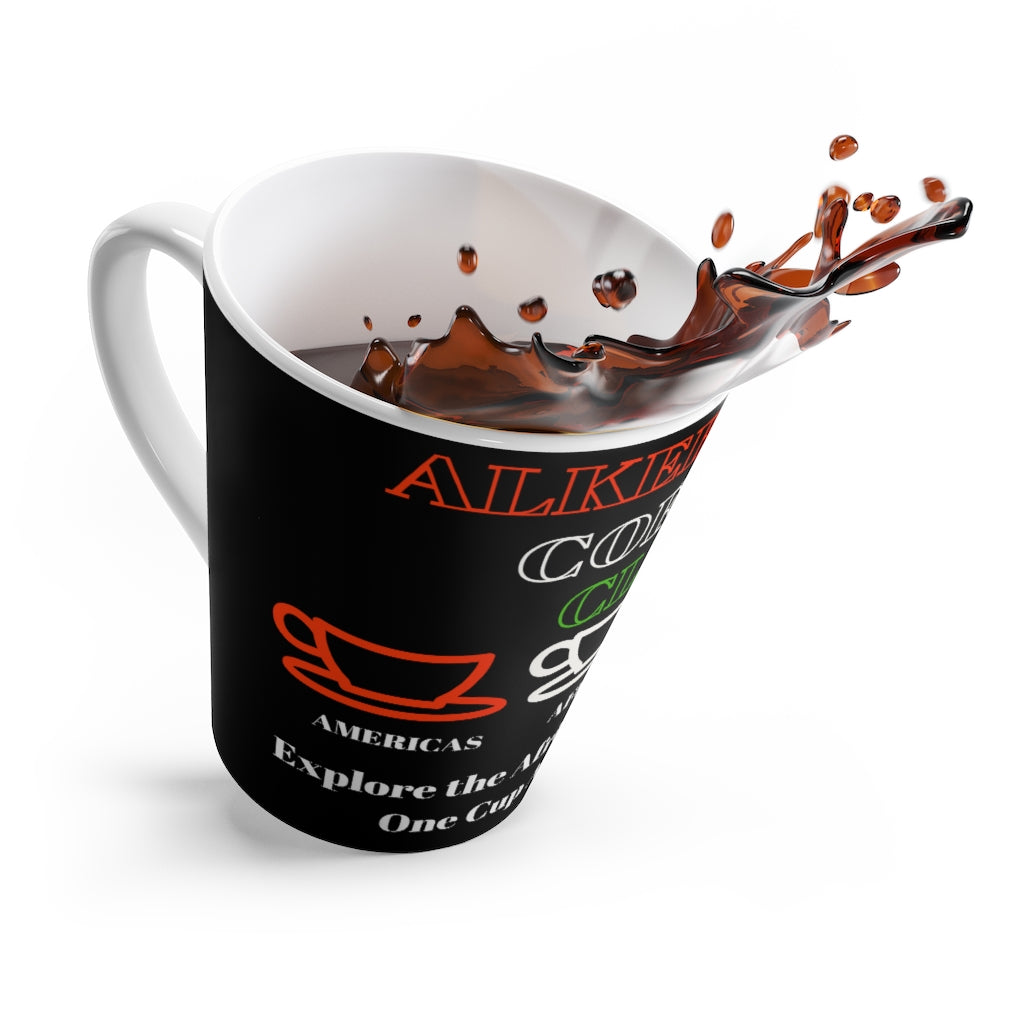 ALKEBULAN COFFEE CLUB BLACK Latte Mug 12 OZ. by SobG Designs