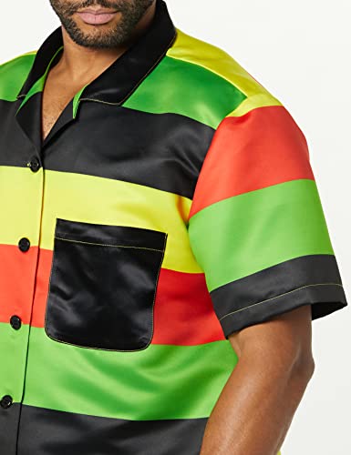 Theophilio, Men's Rasta Printed Camp Collar Shirt, XL