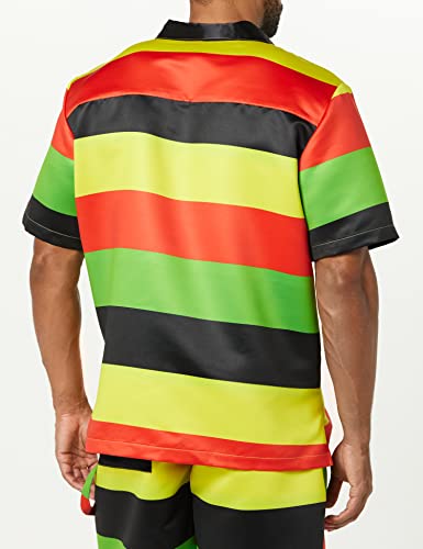 Theophilio, Men's Rasta Printed Camp Collar Shirt, XL
