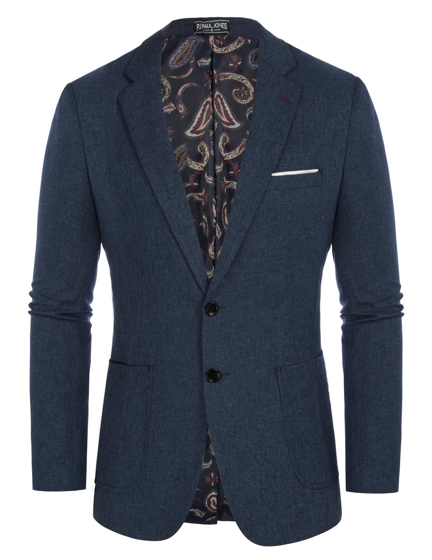 Men Lightweight Suit Blazer Jackets Casual Sport Coats Blazer with Pockets for Professor Lecturer Navy