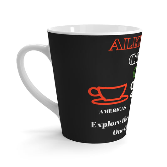 ALKEBULAN COFFEE CLUB BLACK Latte Mug 12 OZ. by SobG Designs