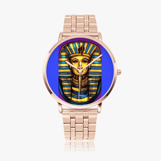 273.KING TUT Instafamous Steel Strap Quartz Watch by SobG Designs