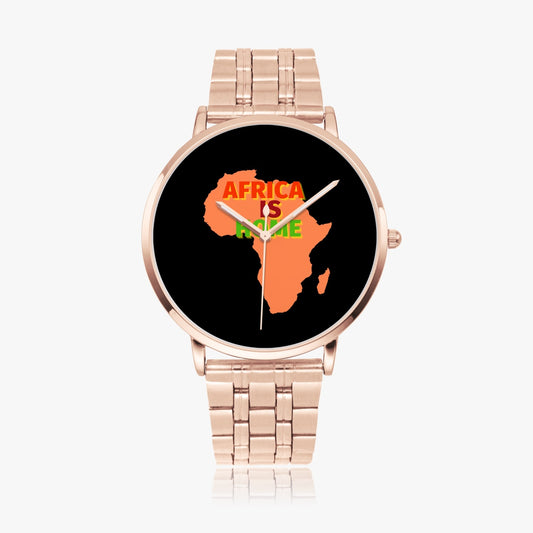 273 AFRICA IS HOME. Instafamous Steel Strap Quartz Watch by SobG Designs