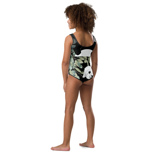 PANDA SWIM All-Over Print Kids Swimsuit by SobG Designs
