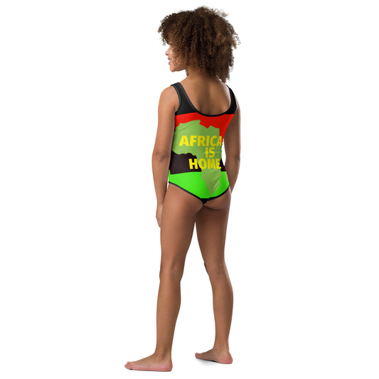 AFRICA IS HOME All-Over Print Kids Swimsuit by SobG Designs