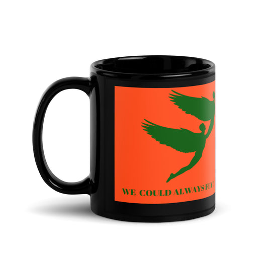 THE RED WE COULD ALWAYS FLY! Black Glossy Mug by SobG Designs
