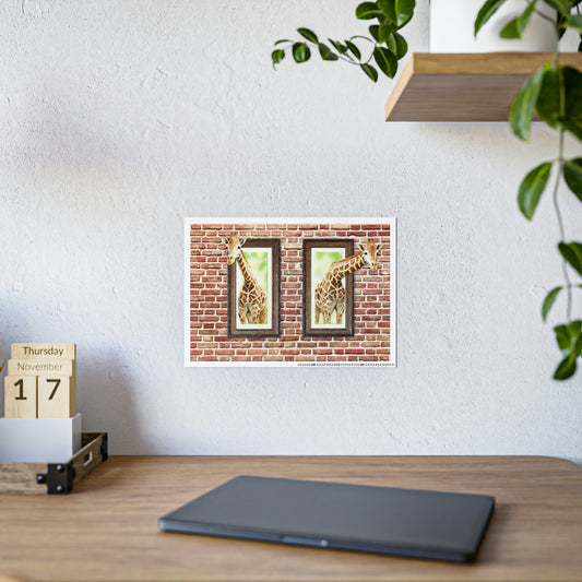 TWO GIRAFFES LOOKING IN by SobG Designs