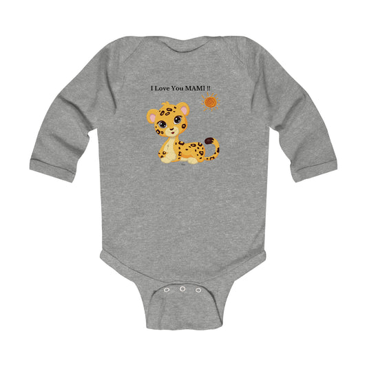I LOVE YOU MAMI !! Infant Long Sleeve Bodysuit by SobG Designs