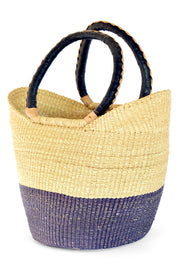 Inkwell Color Block Wing Shopper with Braided Leather Handles Set of (3)