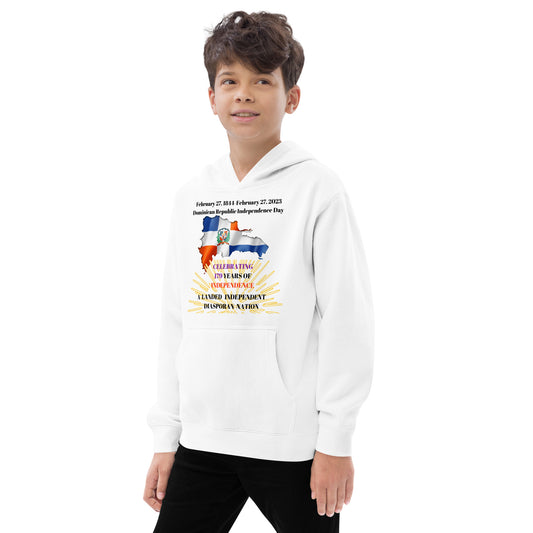 DOMINICAN REPUBLIC INDEPENDENCE DAY 2026 Kids Fleece Hoodie by SobG Designs