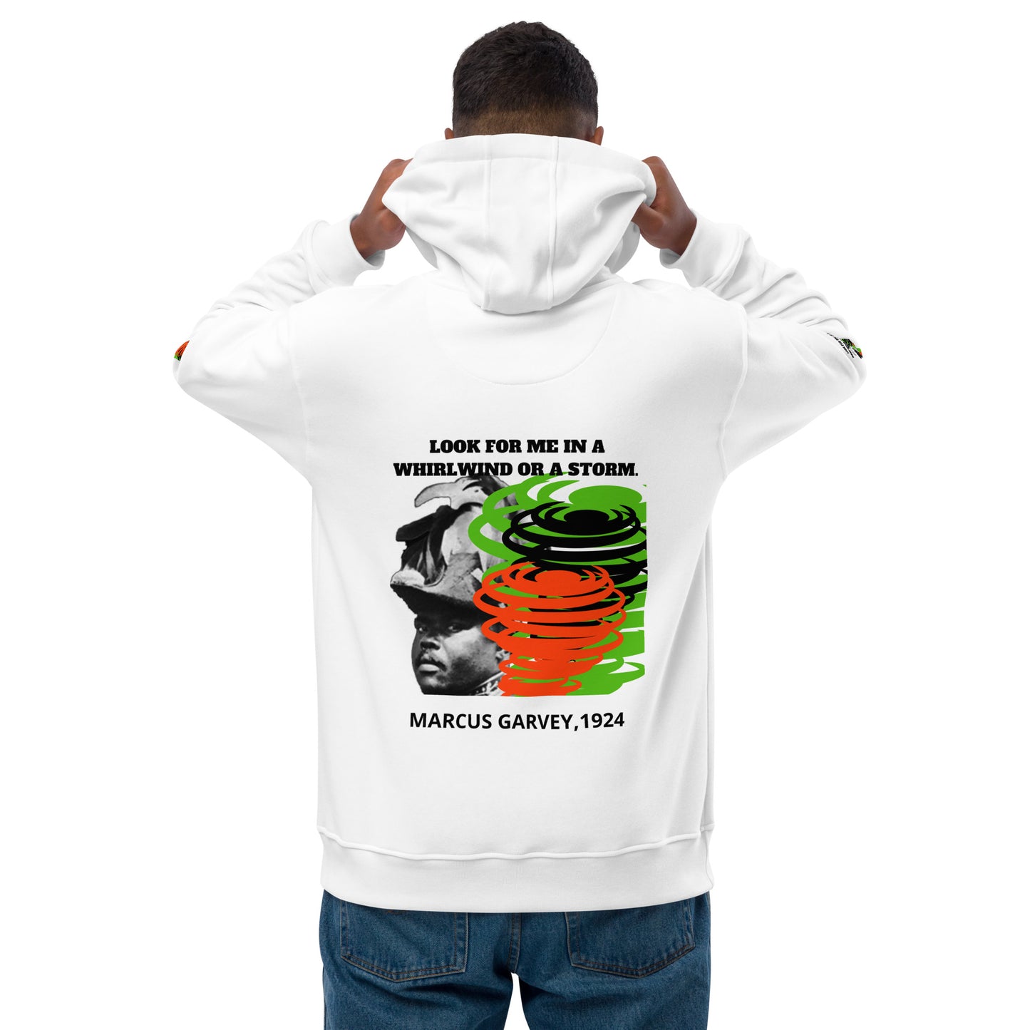 "LOOK FOR ME IN A WHIRLWIND" Premium Eco Hoodie by SobG Designs