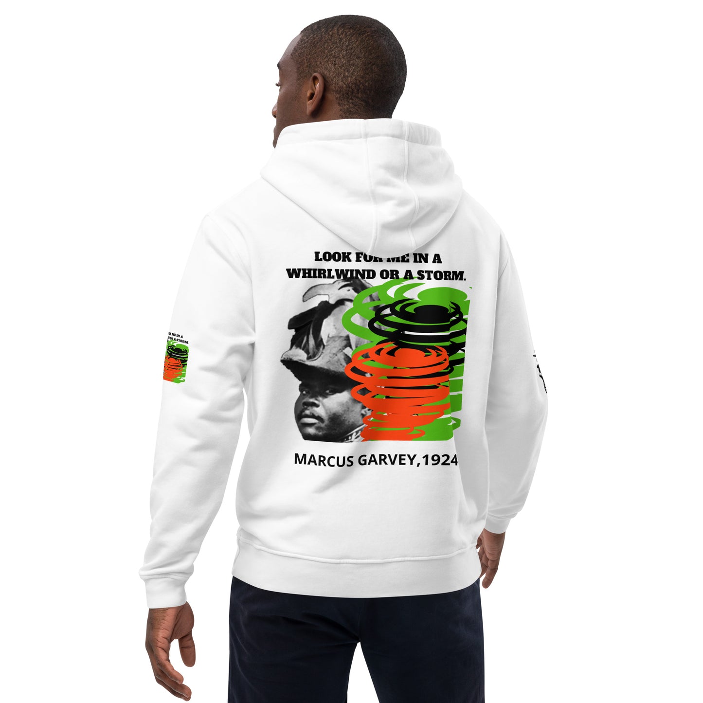 "LOOK FOR ME IN A WHIRLWIND" Premium Eco Hoodie by SobG Designs