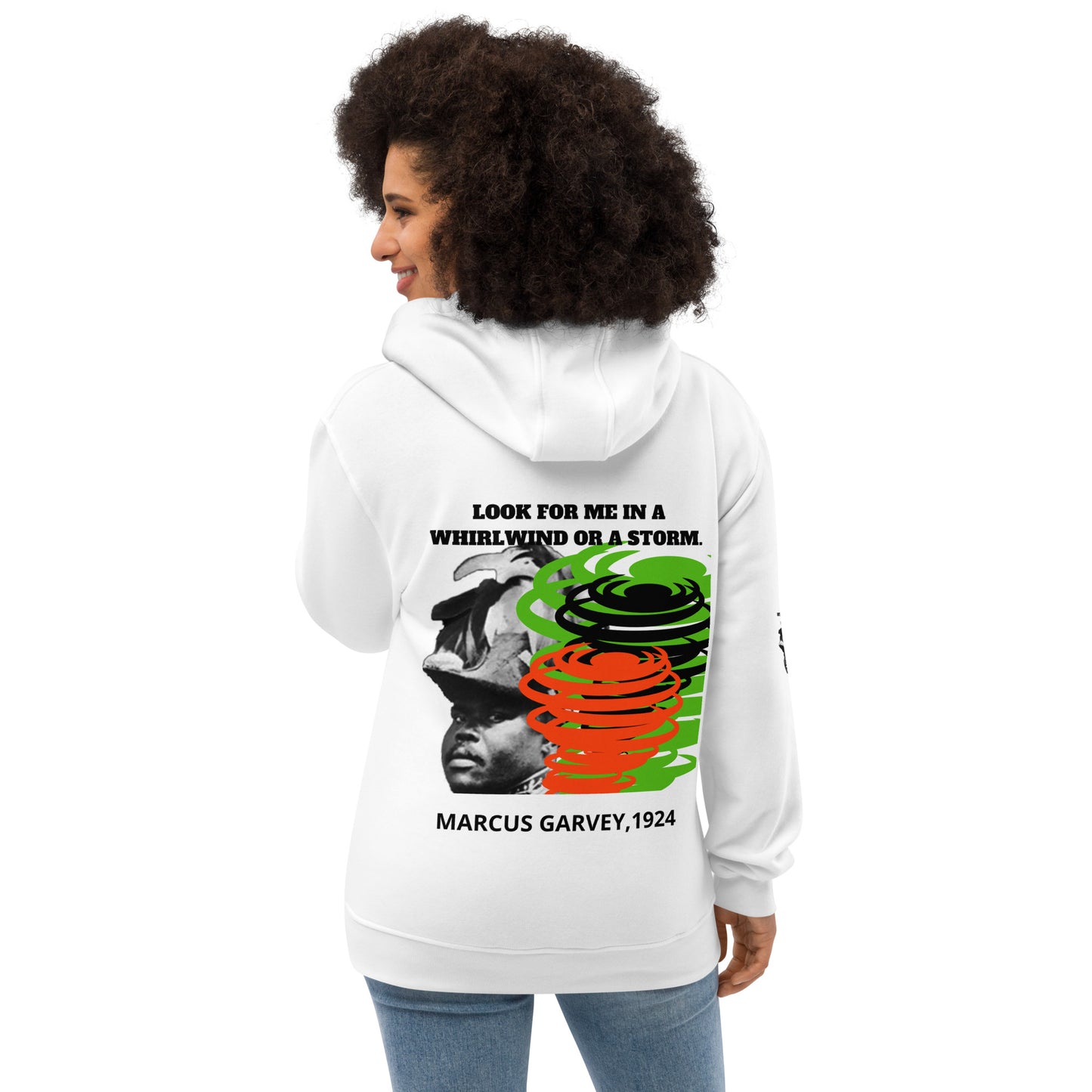 "LOOK FOR ME IN A WHIRLWIND" Premium Eco Hoodie by SobG Designs