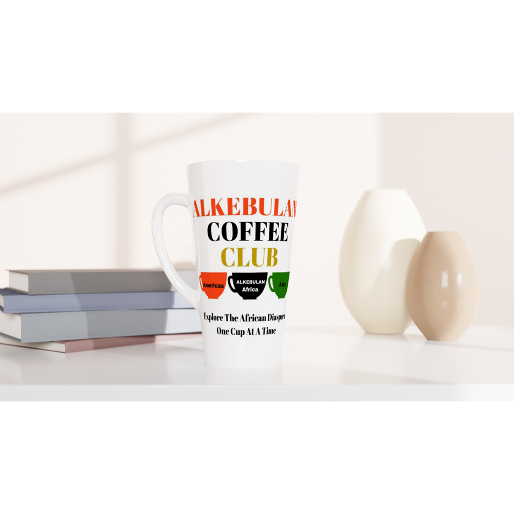 ALKEBULAN COFFEE CLUB White Latte 17oz Ceramic Mug