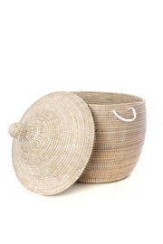 Short Hardy Hamper Basket from Senegal Set of (3)