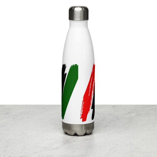 The Red, Black, & Green Stainless Steel Water Bottle by SobG Designs