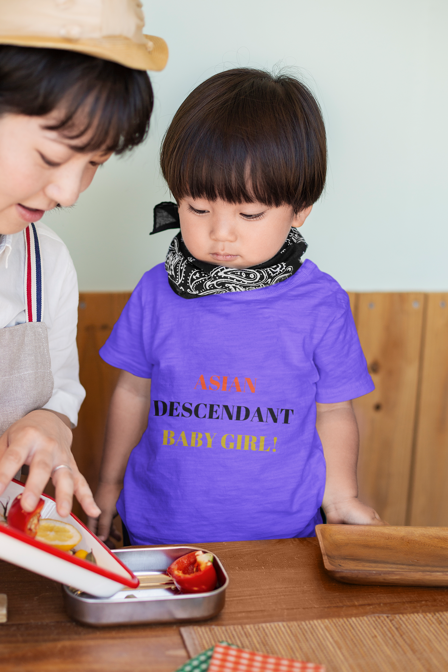 UNISEX ASIAN DESCENDANT BABY BOY BABY GIRL Jersey Short Sleeve Tee by SobG Designs