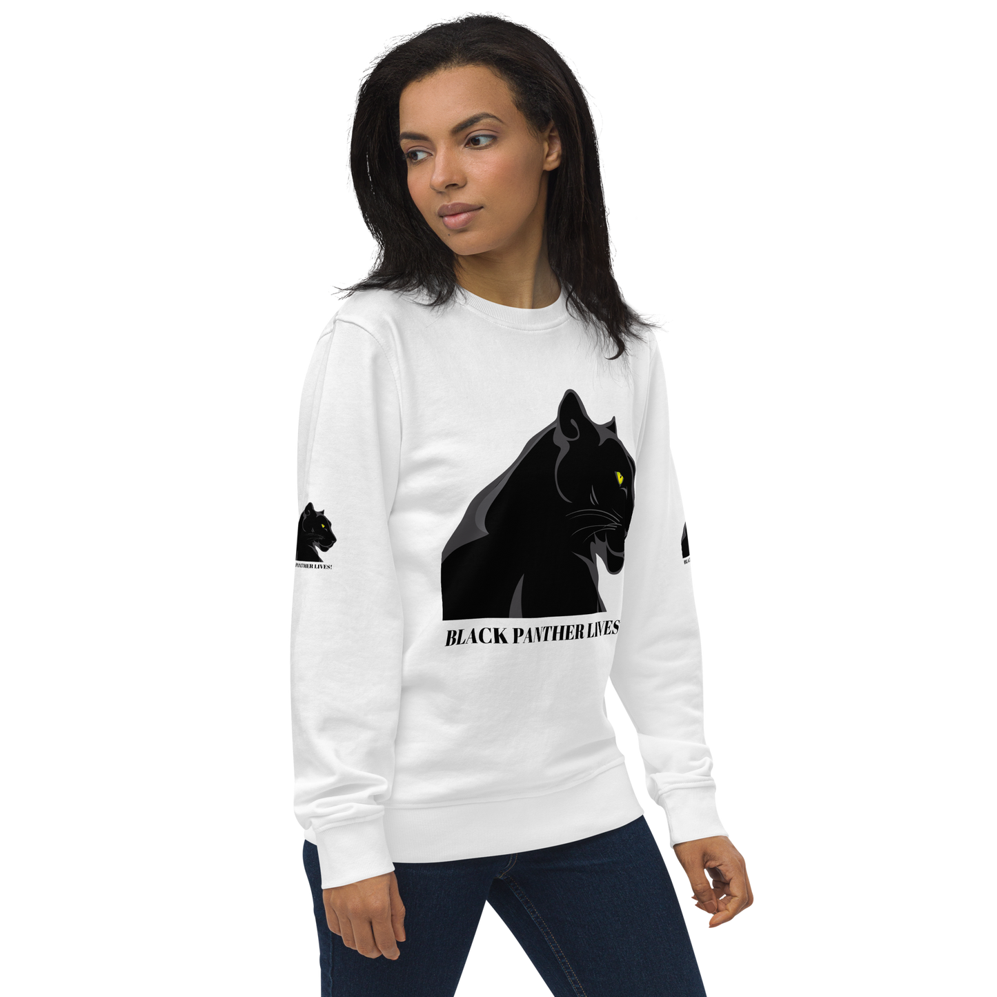 BLACK PANTHER LIVES! Unisex Organic Sweatshirt by SobG Designs