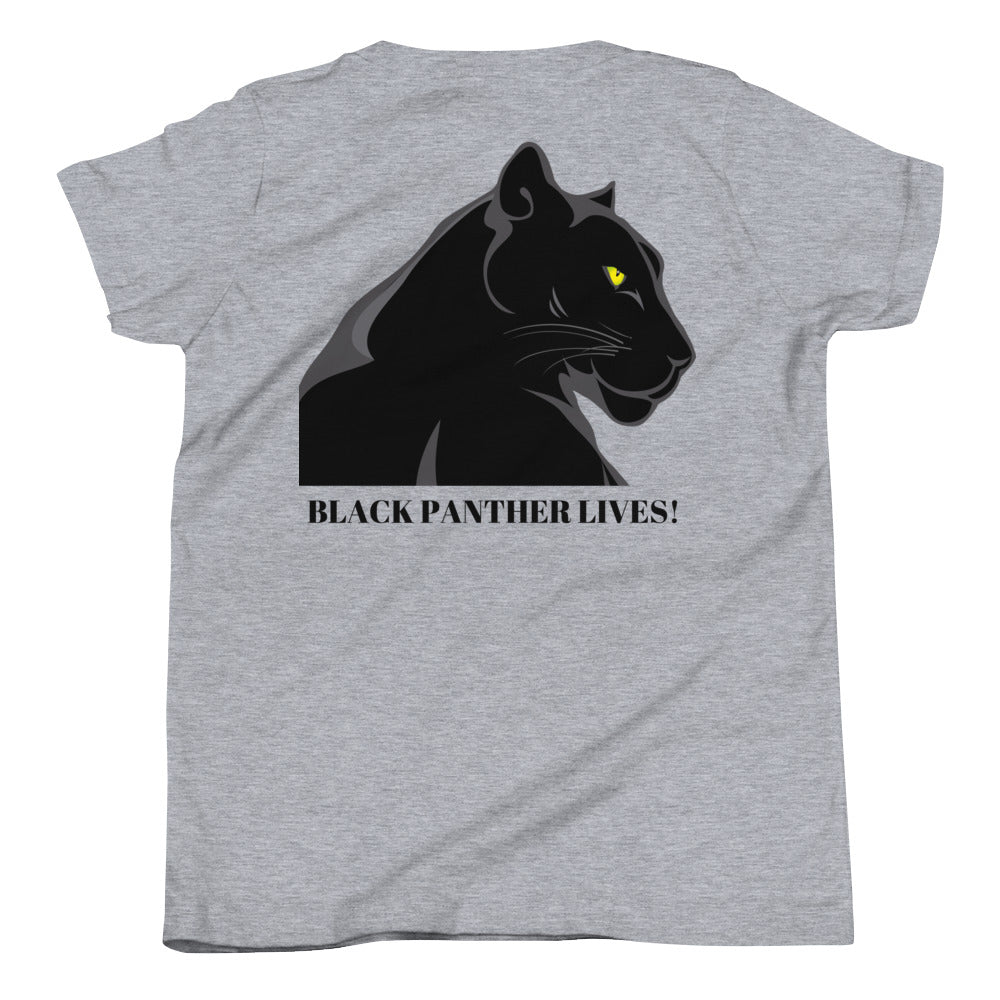 BLACK PANTHER LIVES! Youth Short Sleeve T-Shirt by SobG Designs
