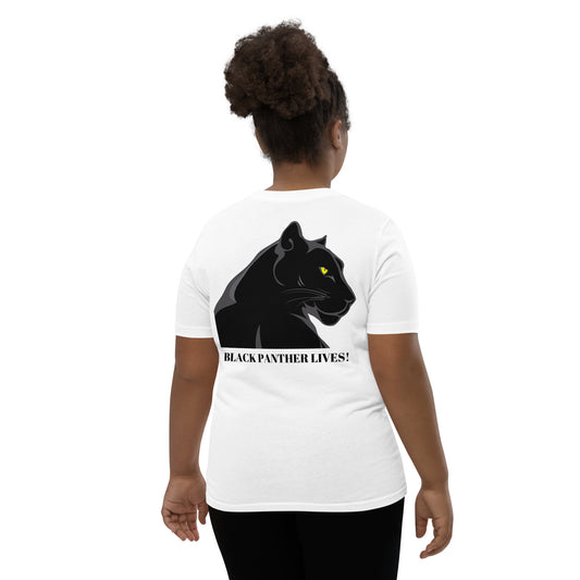 BLACK PANTHER LIVES! Youth Short Sleeve T-Shirt by SobG Designs