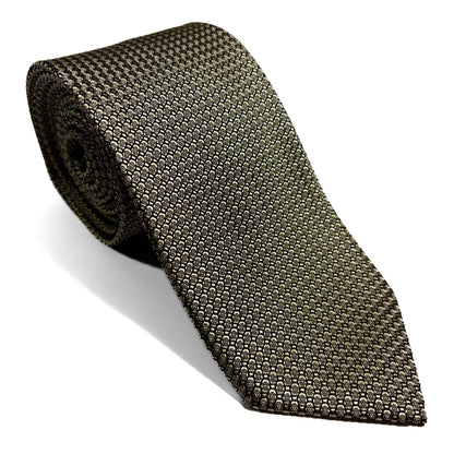 Beige Silk Grenadine Tie (Garza Grossa)-0