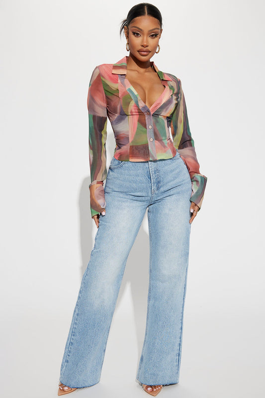 Brunch With Us Shirt - Multi Color