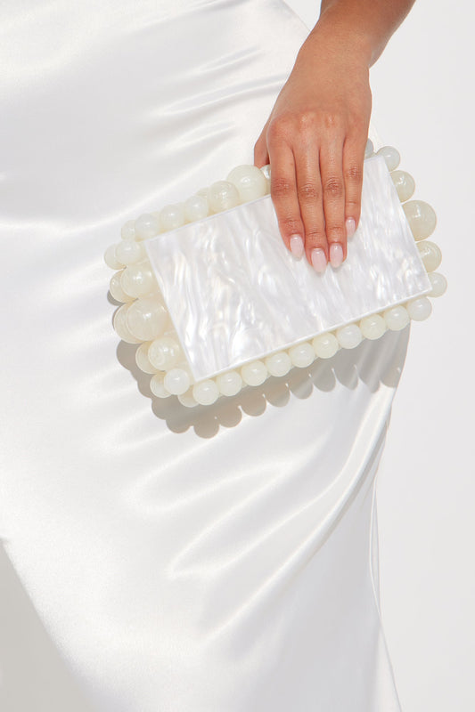 New Babe Pearl Handbag - White