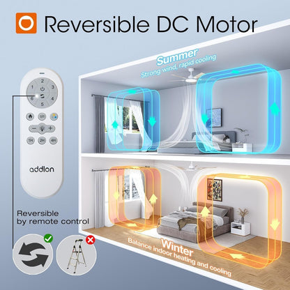 Ceiling Fans with Lights, 52 Inch White Ceiling Fan with Light and Remote Control, Reversible, 3CCT, Dimmable, Noiseless, Small Ceiling Fan for Bedroom, Farmhouse, Indoor/Outdoor Use-3