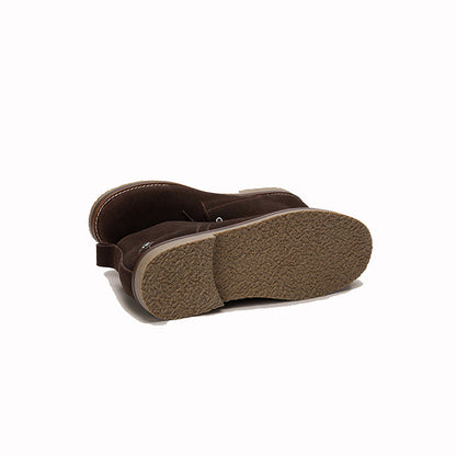 Hugo Mens Leather Boots Choco Brown-4