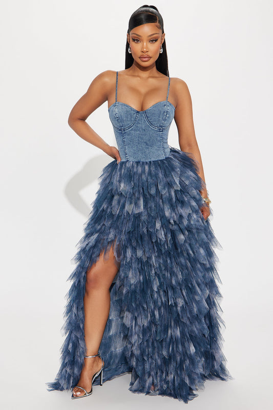 Life In Denim Maxi Dress - Denim