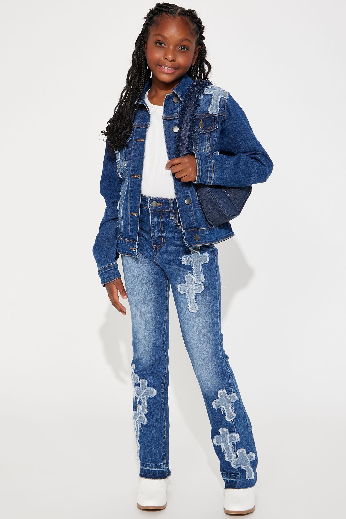 Mini Do I Ever Cross Your Mind Trucker - Medium Wash