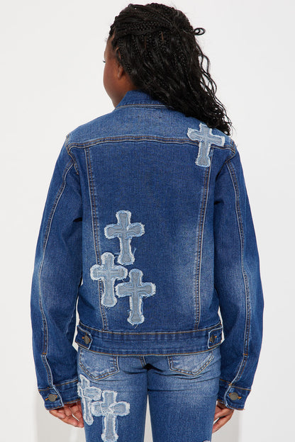 Mini Do I Ever Cross Your Mind Trucker - Medium Wash
