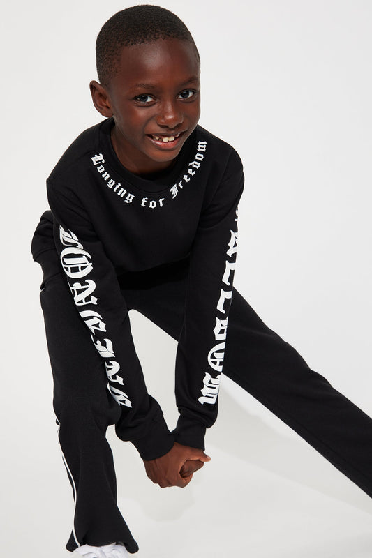 Mini Longing For Freedom Fleece Sweatshirt - Black